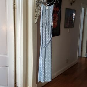 NWT Ann Taylor blue polka dot dress size18